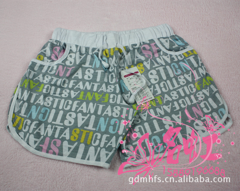 【2012夏季 <em>少女</em>针织棉<em>短裤</em> <em>居家</em>短睡裤 字母休