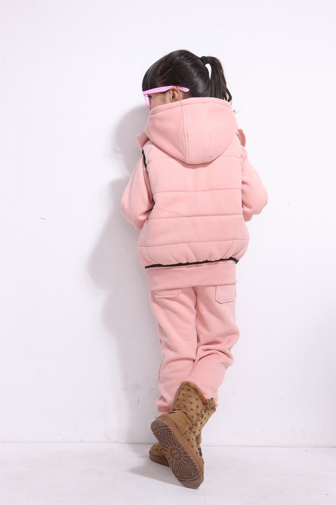 童卫衣外套女童秋冬款长袖三件套卫衣韩版卫衣