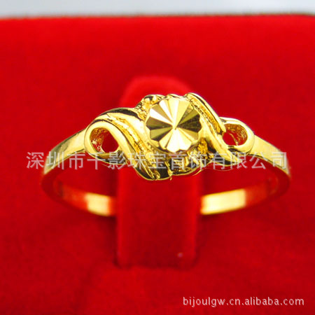 千影 批发黄金<em>戒指</em> 指环 千足金戒指 24K<em>金戒指</em>