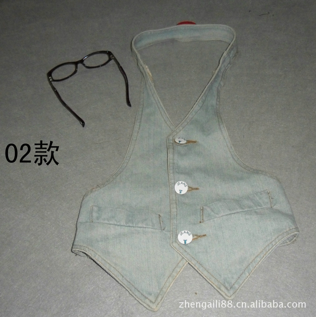 出口外单 2012新款 <em>短装女式</em>牛仔<em>马夹</em>/背心 库