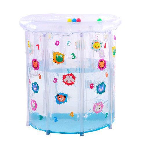 【厂家直销 宝贝爱游PVC透明彩绘婴儿游泳池