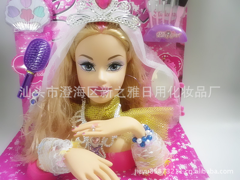 芭比玩具批发 芭芘娃娃<em>化妆</em>头 娃娃玩具批发 大