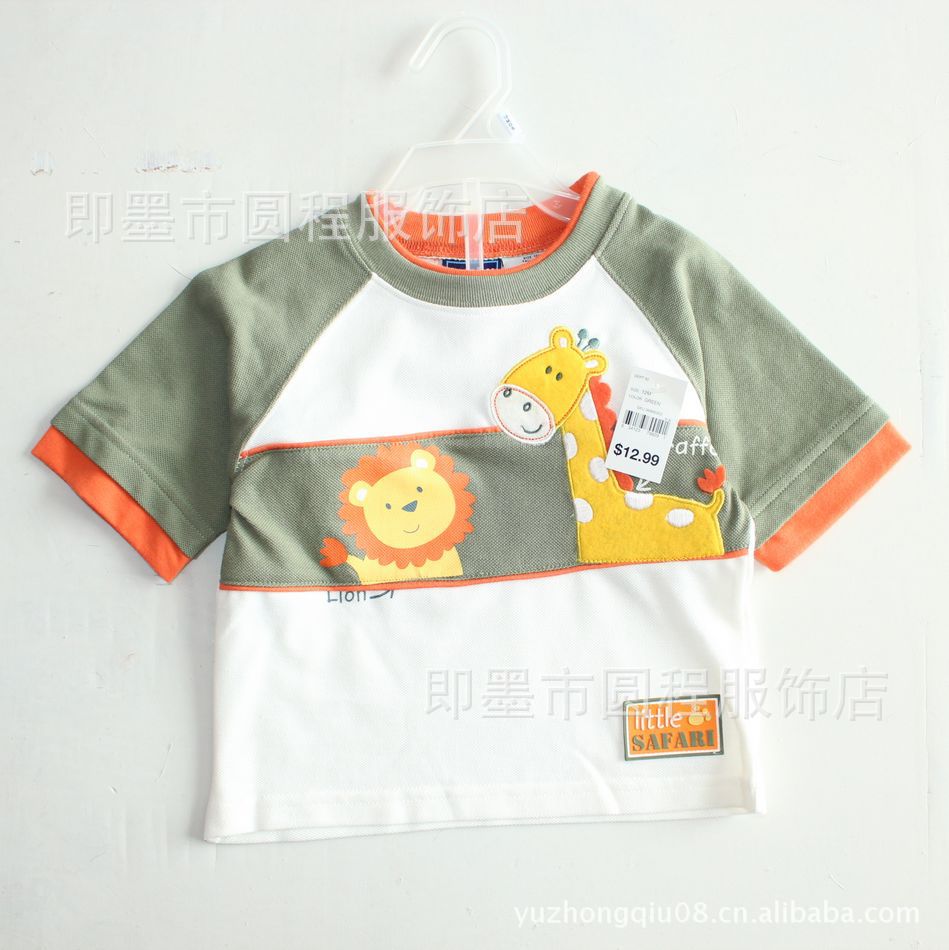 外贸童装<em>套装</em>批发 欧美原单男童<em>夏季</em>全棉T恤加