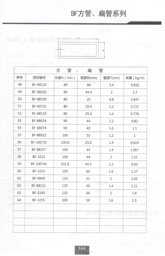 铝合金方管40202等多种规格