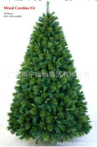 厂家生产 大型商场圣诞树 高档松针PVC混合圣