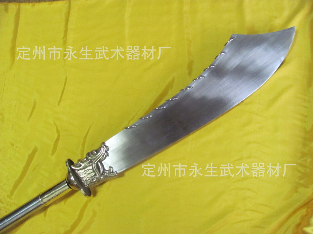 击剑、武术用品-武术器材不锈钢九环刀八卦刀龙头关公刀十八般兵器【未开刃】厂家-击