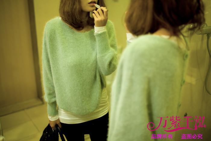 秋装新款女装蝙蝠衫宽松韩版<em>针织开衫女短款</em>毛