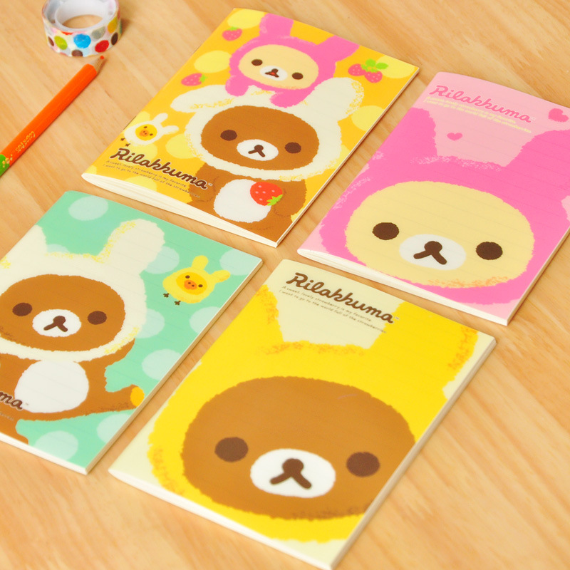 国文具创意站 pvc封面轻松熊 小本子 A6车线本