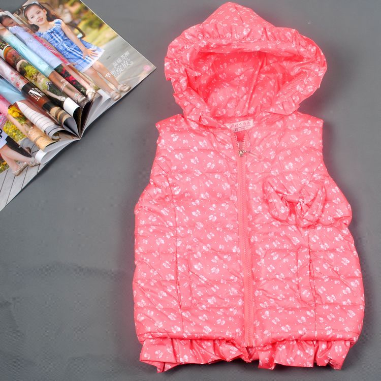 外贸原单<em>批发儿童</em>小<em>马甲</em> 秋冬季韩版女款印花