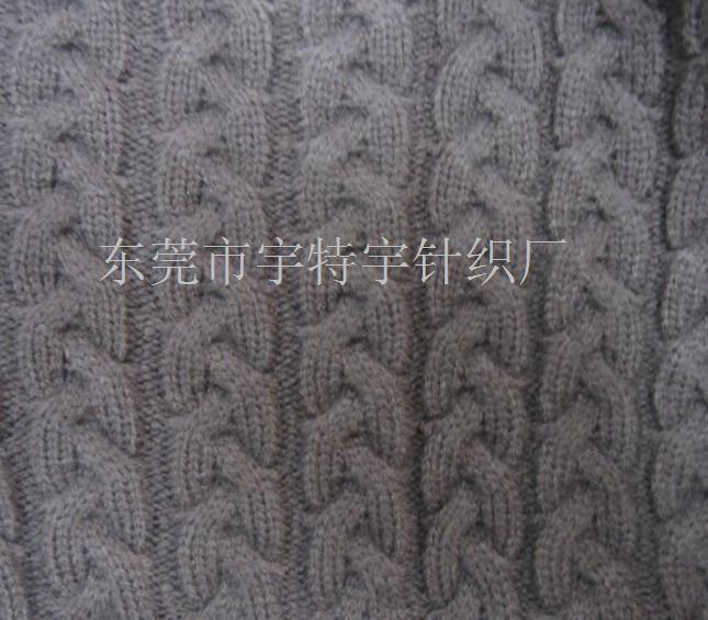 针织毛线布料绞花毛线布料扭绳毛线面料8字麻花布料