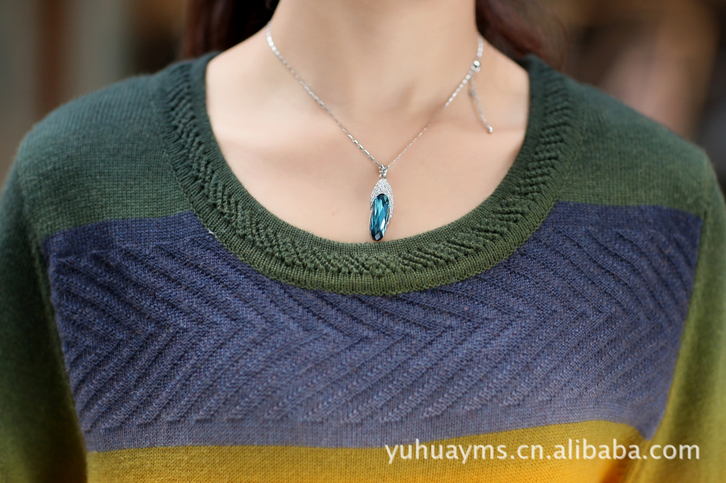 【2012秋冬高雅<em>宽松长款连身裙</em>长袖羊绒打底