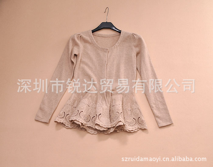 【意大利大牌 双面<em>绣花羊绒开衫</em>上衣】价格,厂