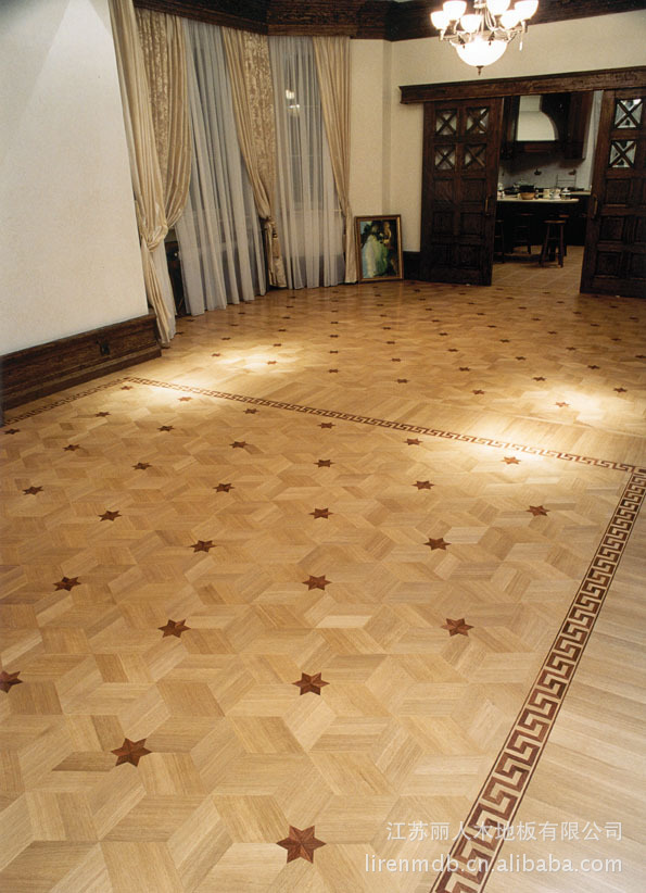 实木大理石镶嵌拼花地板 实木复合地板价格及