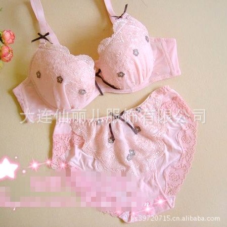 士内衣<em>文胸</em>套装外贸品牌 雪纺<em>可爱文胸 品牌</em>文