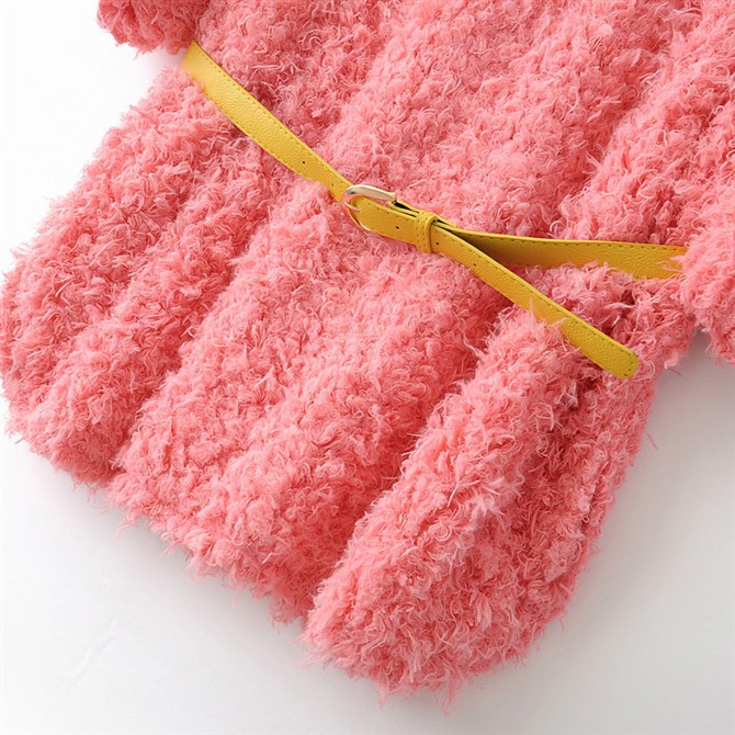 D57-10-017中长款宽松毛绒套衫 毛毛上衣针织