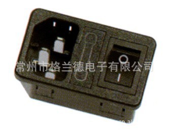 供應帶開關帶保險卡式電源公座,電源插座,三芯AC電源插座