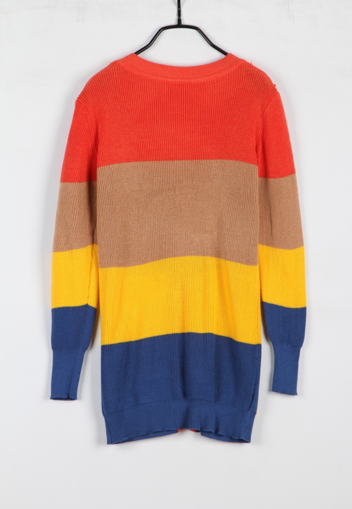 【<em>开衫</em>/女装<em>针织开衫</em>/间色<em>横条</em>/中<em>长款</em>/毛衣厂批