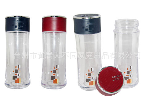 批发大不同透明塑料杯子 口杯随手杯 厚底不易