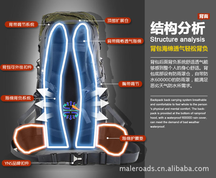 其他户外用品-迈路士 野营<em>双肩包</em> 户外包 <em>背囊</em>
