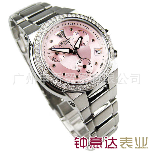 <em>卡西欧</em> 不锈钢表带 <em>女士</em>手<em>腕表</em> <em>手表</em>批发SHN-