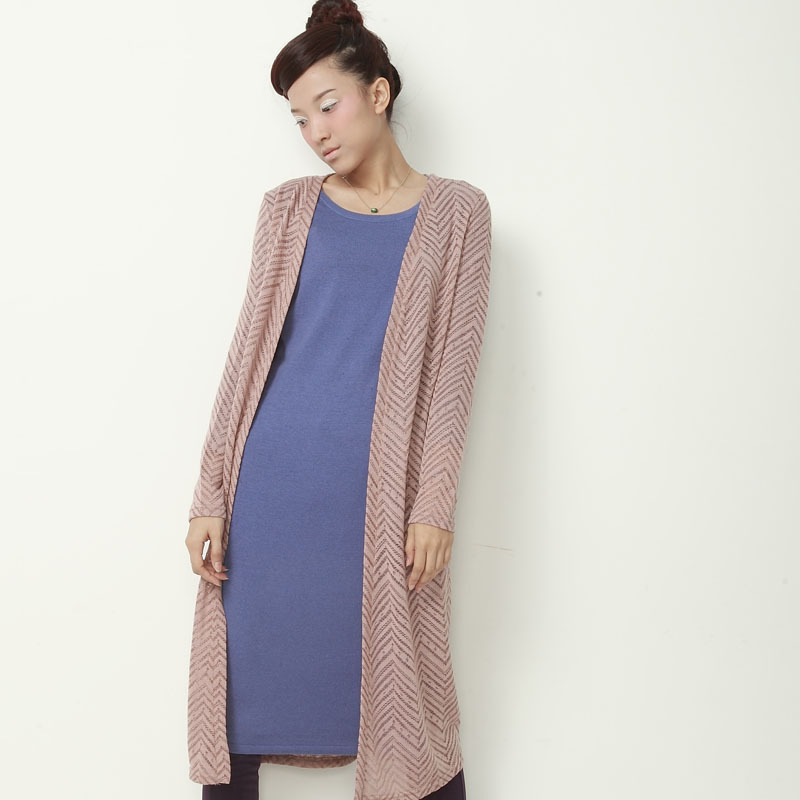 【1013早春新款 缕空<em>针织长风衣</em> 女式<em>长开衫</em> 潮