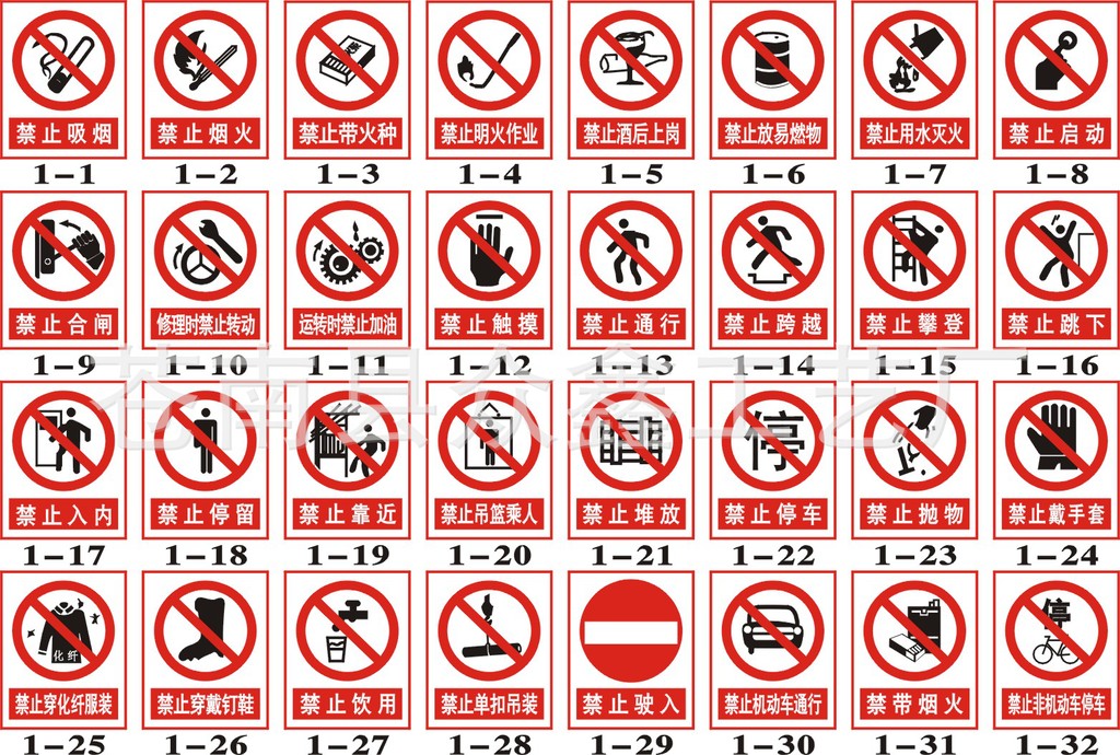 【JZ1大量生产建筑工地、厂矿禁止安全标志牌