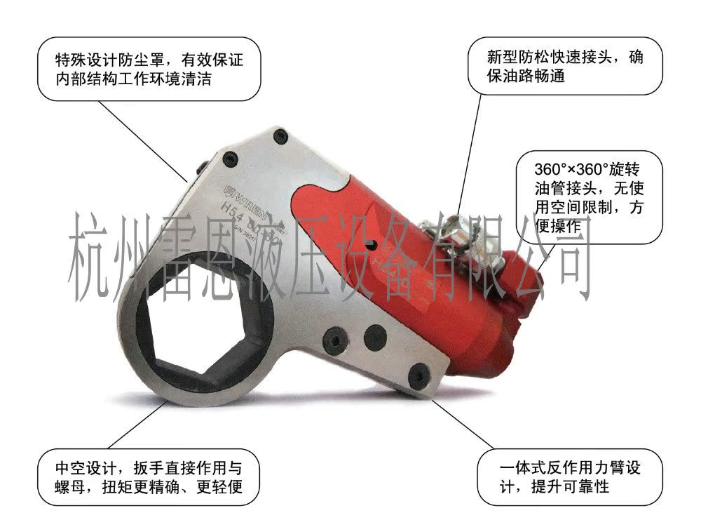 WREN雷恩H超薄中空液压扭力扳手 扭矩扳手 力矩扳手 液压扳手直销