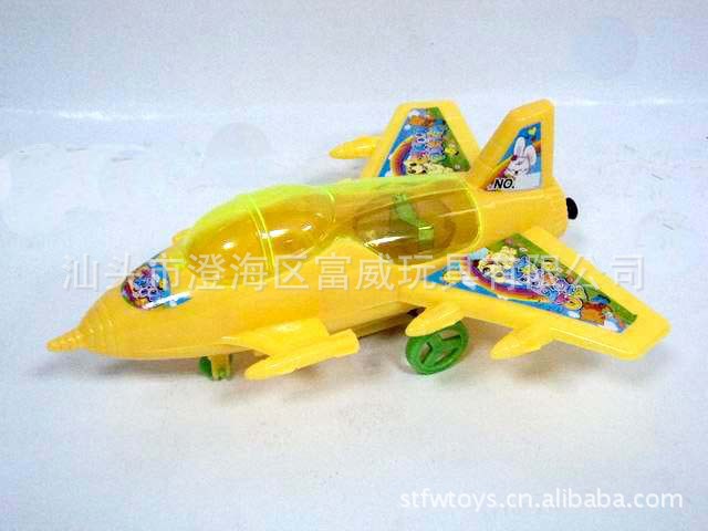 【FW025442卡通灯光拉线战机(可装糖\/黄绿2