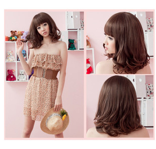 发采购假发-梨花头假发 短发新款女生 短<em>卷发</em>b