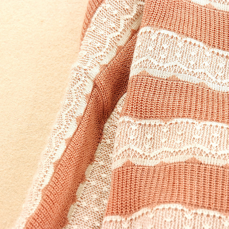 秋冬装<em>外贸少女装</em>学院风条纹中长款针织衫套头