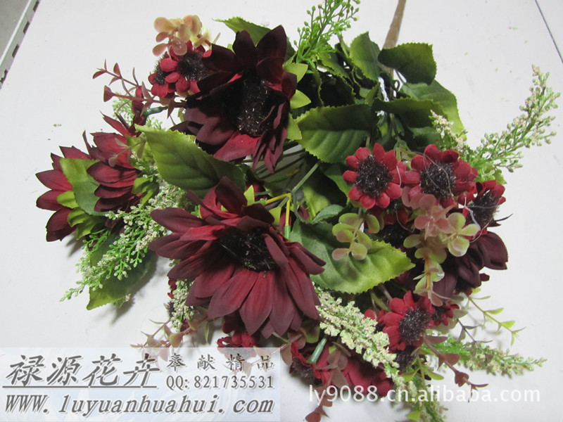 【【新】仿真花批发 欧式弗朗花束 绢花批发 高