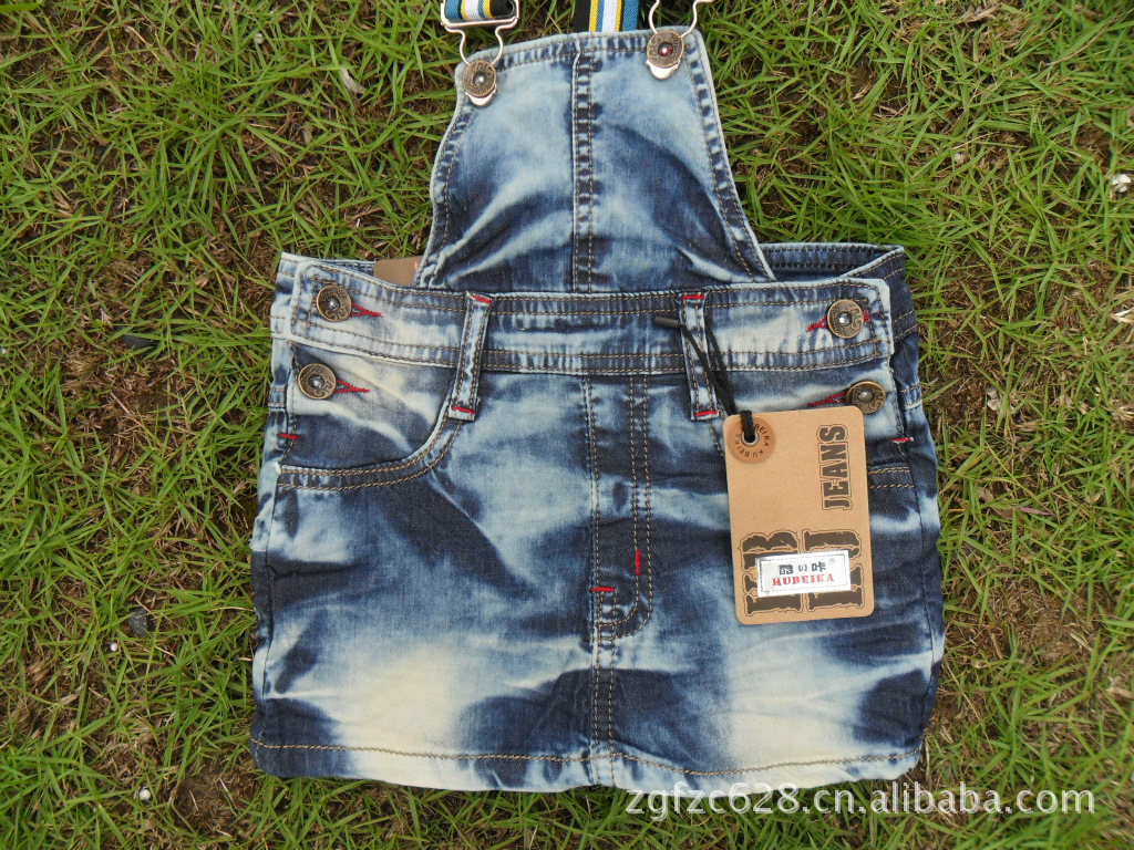 【厂家直销大童童装牛仔裤,中裤<em>马裤背带</em>裤 背