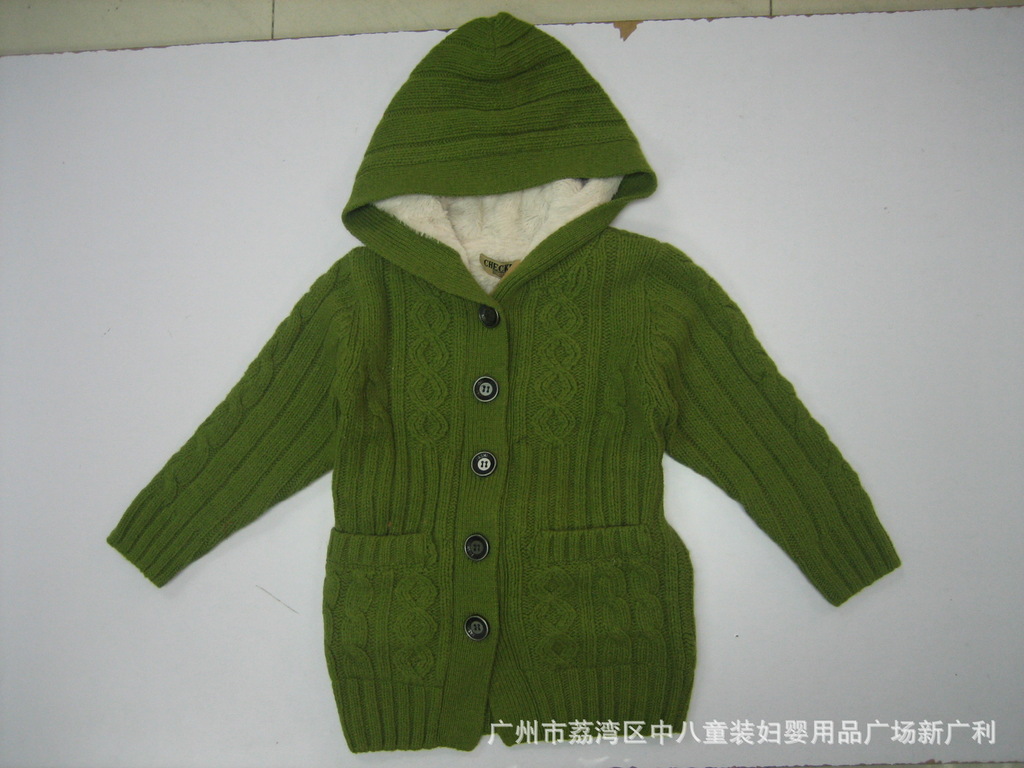 【儿童<em>纯羊毛</em>带帽加厚<em>毛衣</em>拉链<em>外套</em>童<em>毛衣</em> 【