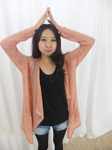 【2012女装新款北欧风情<em>漏孔</em>丝网<em>开衫</em>毛衣11