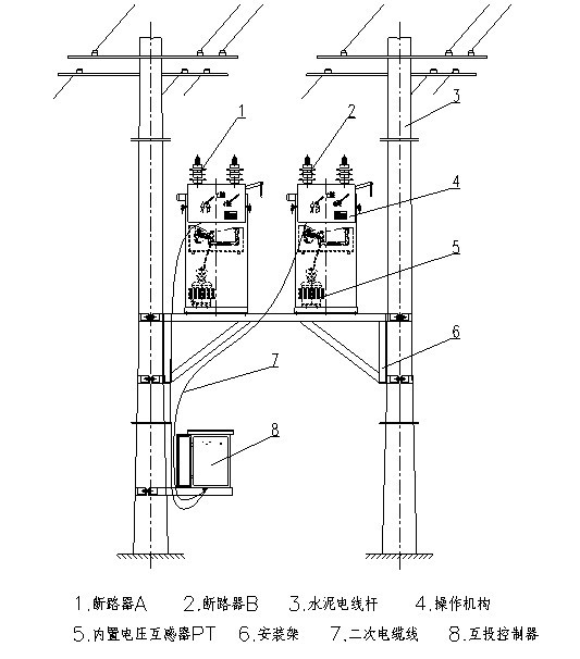 hzw12-12y/630-20户外智能真空断路器 带智能重合器内置pt