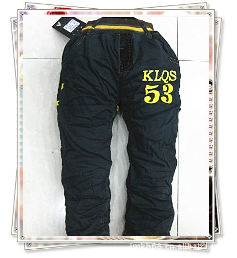 金<em>马裤</em>行 <em>童装</em>男童<em>冬装</em>2012新款儿童棉布夹裤