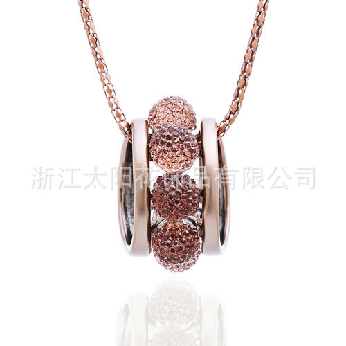 【16890 韩版圆环上的点点星光满天星毛衣链