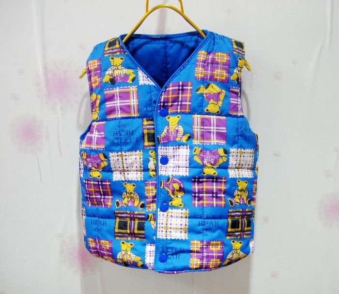 <em>冬季时尚马甲批发</em>方格子熊棉马甲内胆马甲 男