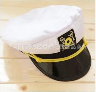 制服配饰 超酷超拉风 白色海洋警察帽子 厂家直