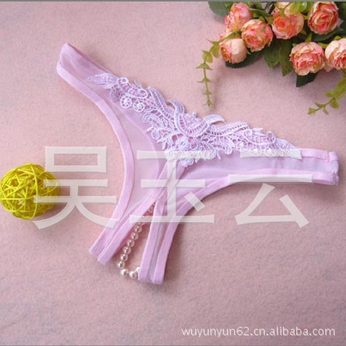批发供应女士情趣<em>内裤</em>内衣 <em>开档珠珠</em>t裤 丁字裤
