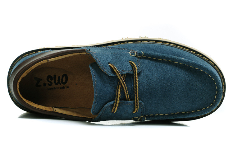 【直销批发 z.suo时尚休闲皮鞋头层牛皮反绒皮