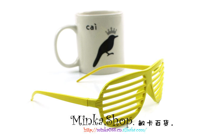 【百叶窗】供应优质派对舞会眼镜 欧美风彩色