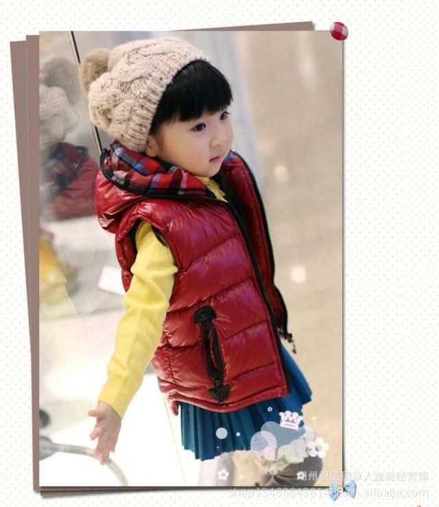 2012新款<em>韩版儿童</em>亮皮<em>马甲</em> 时尚<em>秋冬</em>儿童<em>马甲</em>