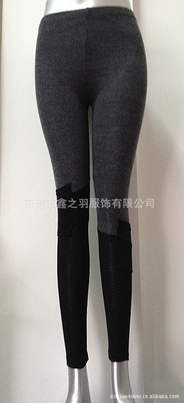新款 韓國原單 撞色 羊毛絨磨毛 九分打底褲1118工廠,批發,進口,代購