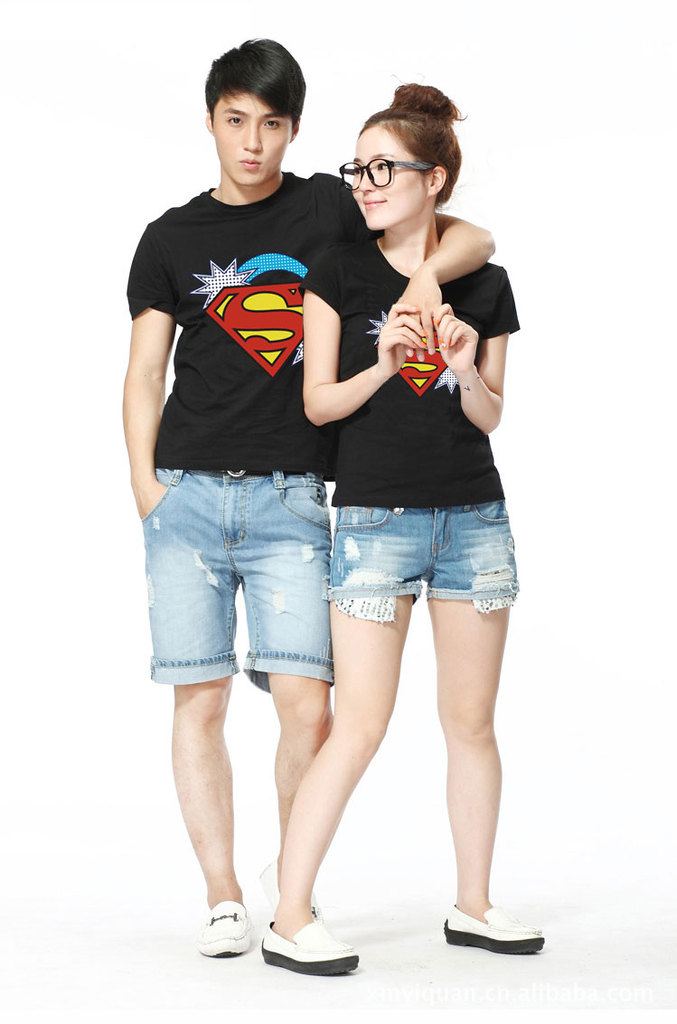 特价超人 T恤Superman衣服经典潮情侣装短袖