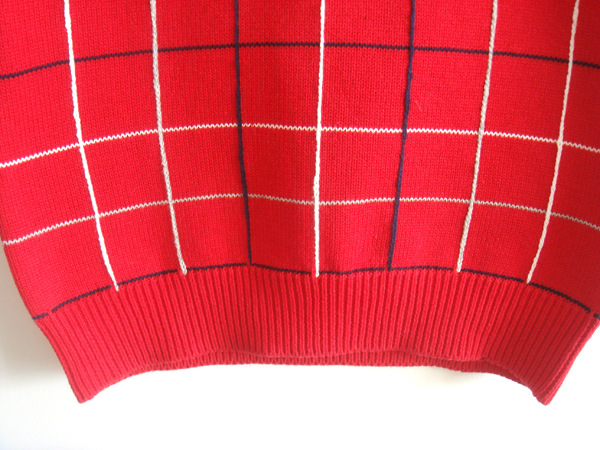 【DSINEY迪斯尼方格<em>纯棉</em>红色针织V领<em>中大童</em>