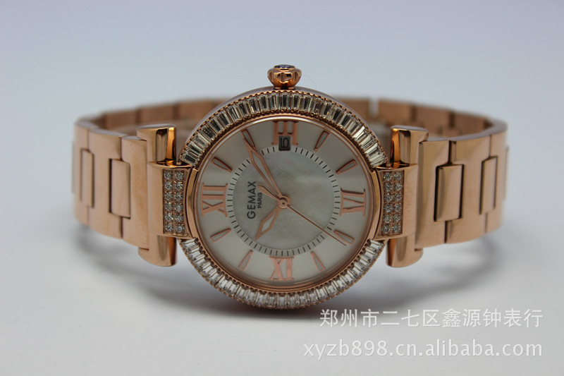 正品格玛仕GEMAX<em>高档女士手表</em>方钻表盘单日
