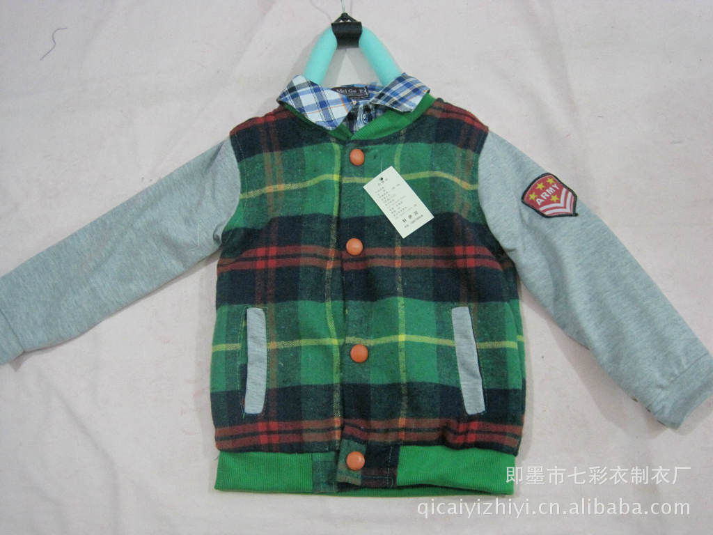 批发供应优质尼子布方格童外套 质优价廉 欢迎