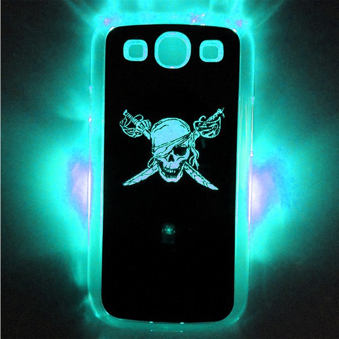 【批发三星i9300七彩来电闪手机壳 led外壳 夜