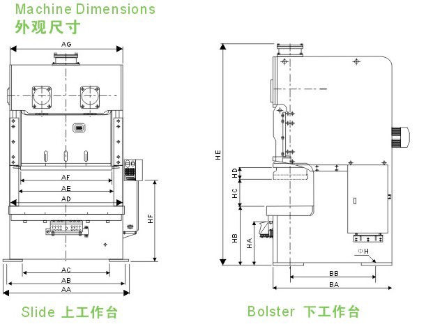 供应科玛德双曲轴精密钢架冲床akc110t160t200t250t315t